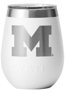 White Michigan Wolverines 10oz Stainless Steel Stemless