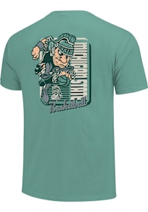 Michigan State Spartans Green Retro Sparty Custom Basketball Short Sleeve T Shirt