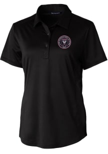 Cutter and Buck Inter Miami CF Womens Black Prospect Short Sleeve Polo Shirt