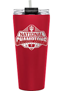 Indiana Hoosiers CFP  National Champions 2025 30oz Laser Etch Stainless Steel Tumbler - Crimson