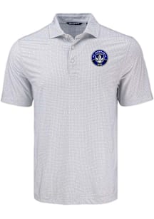 Cutter and Buck Montreal Impact Mens Grey Pike Diamond Dot Short Sleeve Polo
