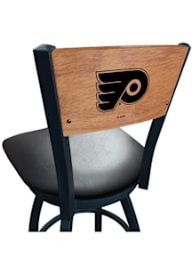 Philadelphia Flyers Vinyl Seat Maple Back Swivel Pub Stool - Black