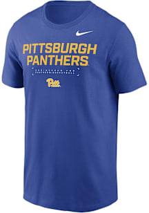 Nike Pitt Panthers Blue Team Short Sleeve T Shirt