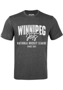Levelwear Winnipeg Jets Charcoal Richmond Response Short Sleeve T Shirt