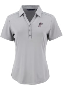 Cutter and Buck Cincinnati Reds Womens Grey Cooperstown  Forge Eco Polo Short Sleeve Polo Shirt