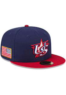 New Era USA Mens Navy Blue 2026 World Baseball Classic 59FIFTY Fitted Hat