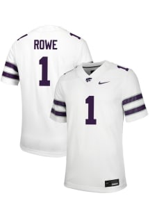 Jayden Rowe Nike Mens White K-State Wildcats NIL Game Football Jersey