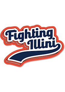 Orange Illinois Fighting Illini 3.5&quot; Varsity Script Rugged Stickers