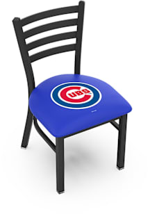 Chicago Cubs Stationary Black Wrinkle Finish Pub Stool - Black