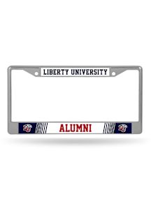 Liberty Flames Alumni Chrome License Plate Frame - Silver