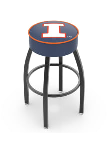 Black Illinois Fighting Illini Swivel Pub Stool