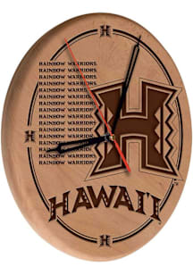 Hawaii Warriors Laser Engraved Wall Clock