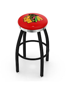 Chicago Blackhawks Chrome Seat Pub Stool - Black