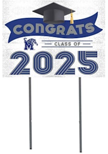 Memphis Tigers KH Sports Fan 18x24 Yard Sign with Stakes Class of 2025 Yard Sign - White