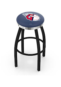 Cleveland Guardians Chrome Seat Pub Stool - Black