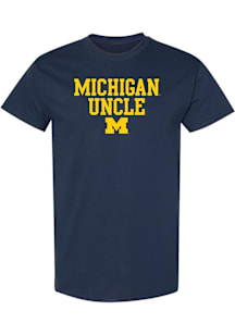 Michigan Wolverines Navy Blue Basic Block Uncle Short Sleeve T Shirt
