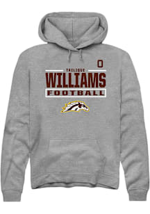 Tailique Williams Western Michigan Broncos Mens Grey Football NIL Stacked Box Player Hood