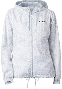 Columbia Illinois Fighting Illini Womens White Heat Seal Flash Forward Light Weight Jacket
