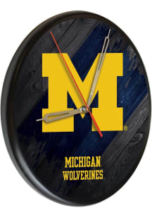 Black Michigan Wolverines Printed Wall Clock