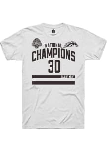 Hampton Slukynsky Rally Mens White Western Michigan Broncos NIL 2025 National Champions Shirzee Pl..