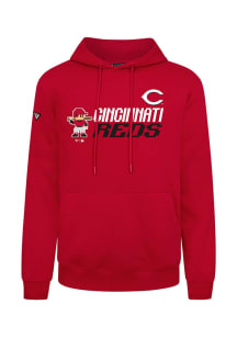 Levelwear Cincinnati Reds Mens Red Podium 8-Bit Baseball Long Sleeve Hoodie
