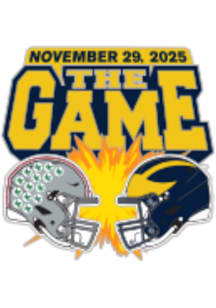 Navy Blue Michigan Wolverines Souvenir 2025 vs Ohio State Game Day Pin