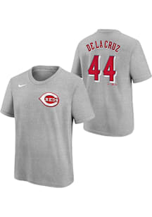 Elly De La Cruz Cincinnati Reds Youth Charcoal Home NN Player Tee