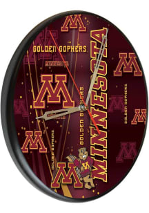 Black Minnesota Golden Gophers Printed Wall Clock