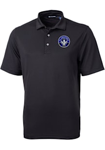 Cutter and Buck Montreal Impact Mens Black Virtue Eco Pique Short Sleeve Polo