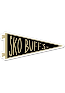 Colorado Buffaloes 3.5" Sko Buffs Pennant Rugged Stickers - Black
