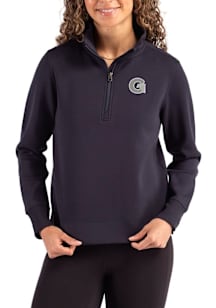 Cutter and Buck Georgetown Hoyas Womens Navy Blue Roam Qtr Zip