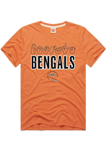 Homage Cincinnati Bengals Orange Love Sign Short Sleeve Fashion T Shirt