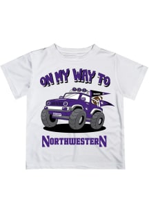 Infant Northwestern Wildcats White Vive La Fete On My Way Short Sleeve T-Shirt