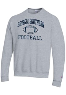 Champion Georgia Southern Eagles Mens Grey Football Football Powerblend Long Sleeve Crew Sweatshir..