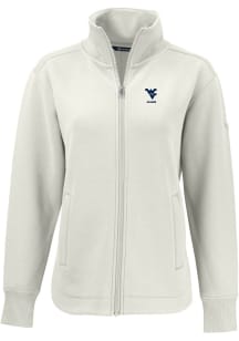 Cutter and Buck West Virginia Mountaineers Womens White Alumni Roam Light Weight Jacket