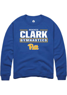 McKenzie Clark Rally Mens Blue Pitt Panthers NIL Stacked Box Player Crew