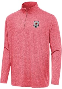 Antigua Sacramento Republic FC Mens Red Hunk Long Sleeve Qtr Zip Pullover