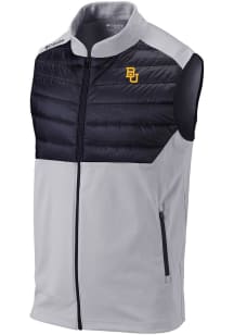 Columbia Baylor Bears Mens Grey Heat Seal In The Element Sleeveless Jacket