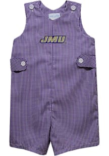 Vive La Fete James Madison Dukes Baby Purple Gingham Overalls