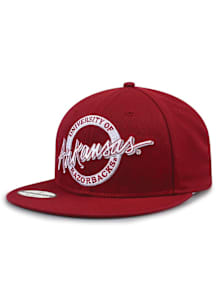 Arkansas Razorbacks Cardinal Original Retro Circle Wool Blend Mens Snapback Hat