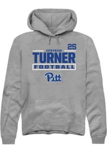 Ja’Kyrian Turner Rally Mens Graphite Pitt Panthers NIL Stacked Box Player Hood