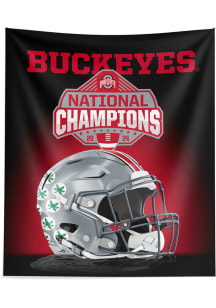 Black Ohio State Buckeyes 2024 Football National Champions Spotlight Wall Hanging 34X40 Tapestry..