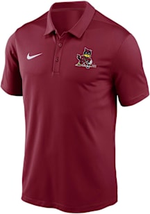 Nike Iowa State Cyclones Mens Cardinal Vault Leaning Cy Golf Short Sleeve Polo