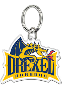 Navy Blue Drexel Dragons Freeform Keychain