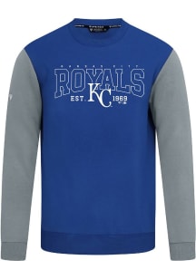 Levelwear Kansas City Royals Mens Blue Ultimate Textbook Long Sleeve Crew Sweatshirt