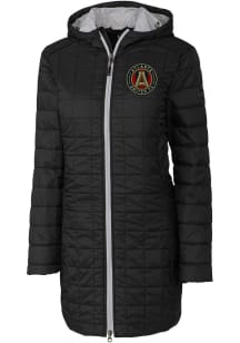 Cutter and Buck Atlanta United FC Womens Black Rainier PrimaLoft Long Filled Jacket