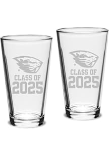 Oregon State Beavers Class of 2025 Set of 2 Pint Glass - White