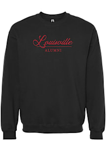 Summit Sportswear Louisville Cardinals Womens Black Alumni Crew Sweatshirt