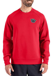 Mens Cincinnati Bearcats Red Cutter and Buck Vault Roam Crew Sweatshirt