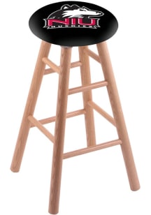 Northern Illinois Huskies Round Cushion Oak Pub Stool - Brown